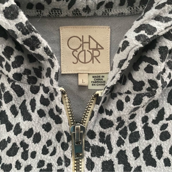 Chaser Leopard Zip Hoodie M L - Picture 4 of 4